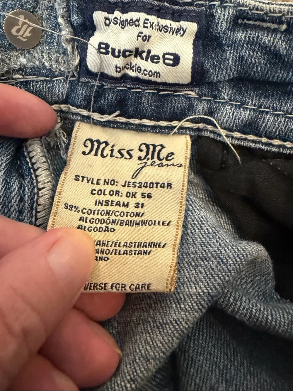 Miss Me buckle Denim Shorts
